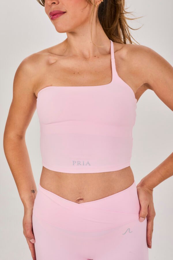 Elevate One Shoulder Top - Pink, L