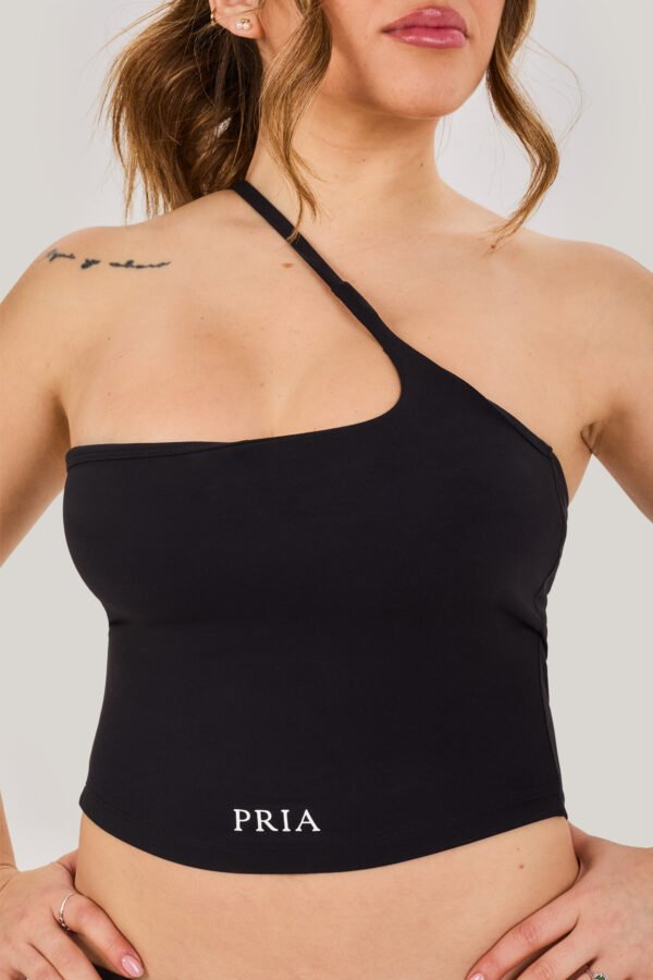 Elevate One Shoulder Top - Black